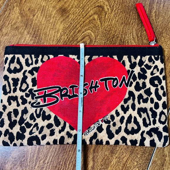 Bringhton red Brown Animal Print zipper Pouch NWOT - Picture 6 of 8